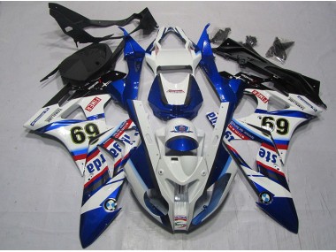 Carénage BMW S1000RR 2009-2014 - Blanc Bleu Sterilgarda 69