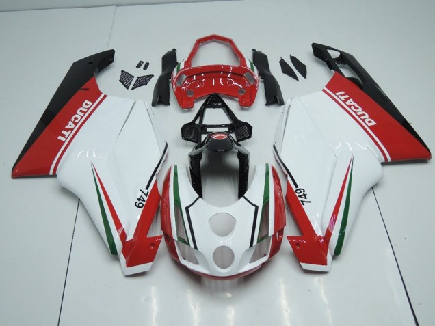 Carénage Ducati 749 999 2003-2004 - Blanc Rouge avec Queue Ouverte Carénage Ducati 749 999 2003-2004 - Blanc Rouge avec Queue Ouverte