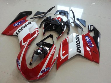 Carénage Ducati 848 1098 1198 2007-2014 - Rouge Blanc