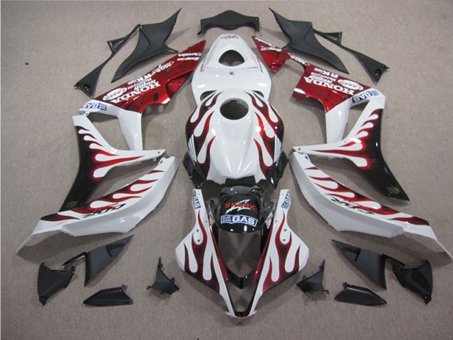 Carénage Honda CBR 1000 RR 2004-2005 - Blanc Rouge Flamme Requin Carénage Honda CBR 1000 RR 2004-2005 - Blanc Rouge Flamme Requin