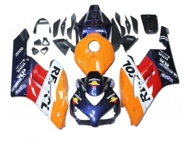 Carénage Honda CBR 1000 RR 2004-2005 - Orange Rouge Bleu Repsol