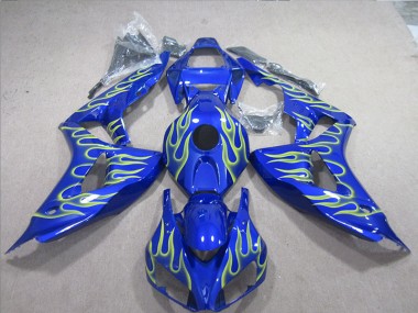 Carénage Honda CBR 1000 RR 2006-2007 - Bleu Vert Flamme