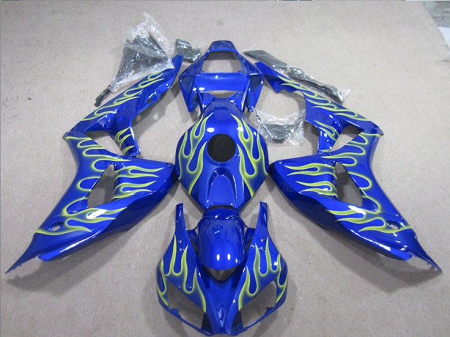 Carénage Honda CBR 1000 RR 2006-2007 - Bleu Vert Flamme Carénage Honda CBR 1000 RR 2006-2007 - Bleu Vert Flamme