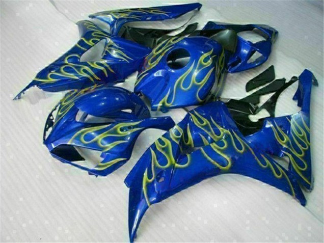 Carénage Honda CBR 1000 RR 2006-2007 - Jaune Flamme Bleu Carénage Honda CBR 1000 RR 2006-2007 - Jaune Flamme Bleu