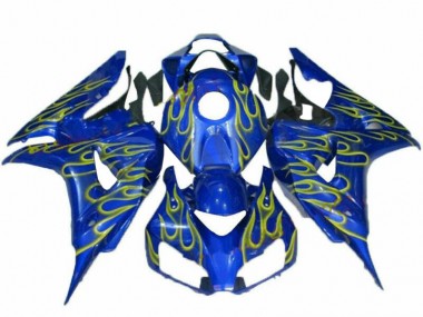 Carénage Honda CBR 1000 RR 2006-2007 - Jaune Flamme Bleu