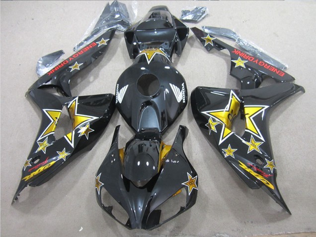 Carénage Honda CBR 1000 RR 2006-2007 - Noir Jaune Énergie DRINK Carénage Honda CBR 1000 RR 2006-2007 - Noir Jaune Énergie DRINK