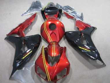 Carénage Honda CBR 1000 RR 2006-2007 - Noir Rouge Jaune