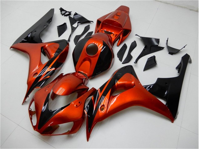 Carénage Honda CBR 1000 RR 2006-2007 - Orange Noir Carénage Honda CBR 1000 RR 2006-2007 - Orange Noir