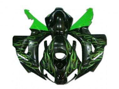 Carénage Honda CBR 1000 RR 2006-2007 - Vert Flamme Noir