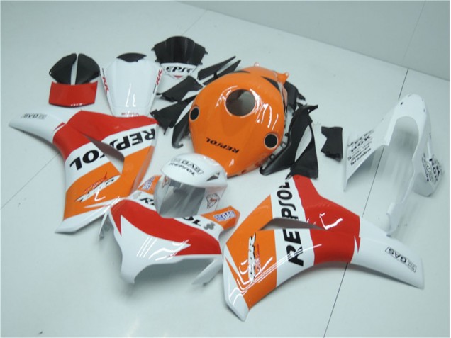Carénage Honda CBR 1000 RR 2008-2011 - Orange Blanc Rouge Repsol Carénage Honda CBR 1000 RR 2008-2011 - Orange Blanc Rouge Repsol