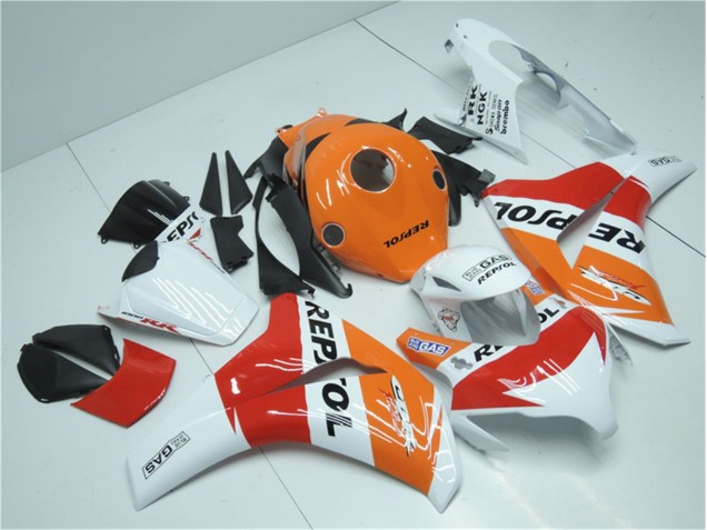 Carénage Honda CBR 1000 RR 2008-2011 - Orange Blanc Rouge Repsol Carénage Honda CBR 1000 RR 2008-2011 - Orange Blanc Rouge Repsol