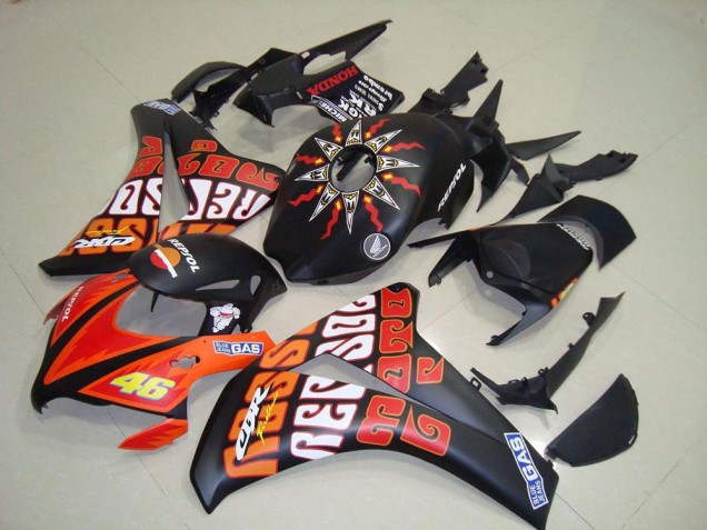 Carénage Honda CBR 1000 RR 2008-2011 - Rossi Noir Mat Carénage Honda CBR 1000 RR 2008-2011 - Rossi Noir Mat