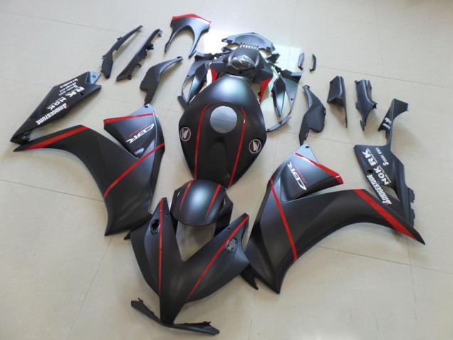 Carénage Honda CBR 1000 RR 2012-2016 - Matte Bladk avec Rouge Bande Carénage Honda CBR 1000 RR 2012-2016 - Matte Bladk avec Rouge Bande