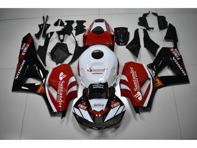 Carénage Honda CBR 1000 RR 2012-2016 - Noir Blanc Rouge Santander Carénage Honda CBR 1000 RR 2012-2016 - Noir Blanc Rouge Santander