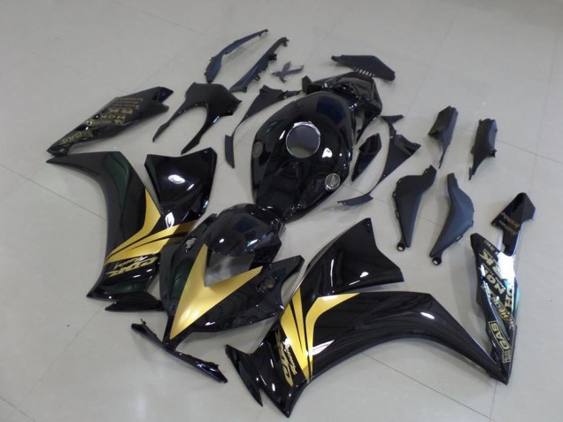 Carénage Honda CBR 1000 RR 2012-2016 - Noir Brillant Or Décalque Carénage Honda CBR 1000 RR 2012-2016 - Noir Brillant Or Décalque