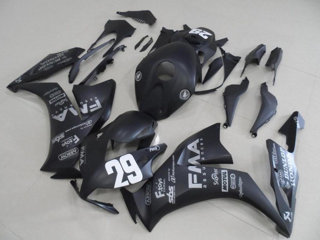 Carénage Honda CBR 1000 RR 2012-2016 - Noir Mat Gris Décalque 29 Carénage Honda CBR 1000 RR 2012-2016 - Noir Mat Gris Décalque 29