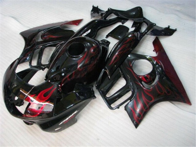 Carénage Honda CBR 600 F3 1995-1998 - Noir Rouge Flamme Carénage Honda CBR 600 F3 1995-1998 - Noir Rouge Flamme