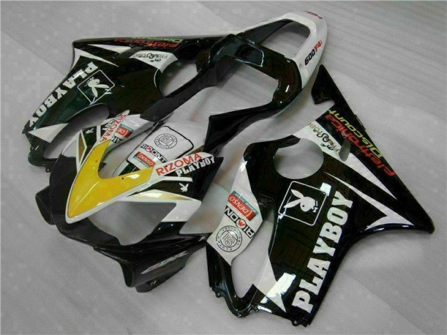 Carénage Honda CBR 600 F4i 2001-2003 - Jaune Argent Noir Playboy