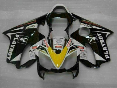 Carénage Honda CBR 600 F4i 2001-2003 - Jaune Argent Noir Playboy