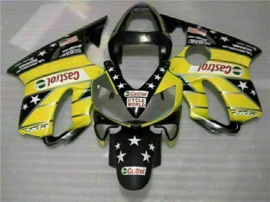 Carénage Honda CBR 600 F4i 2001-2003 - Jaune Noir Castrol Cycle World