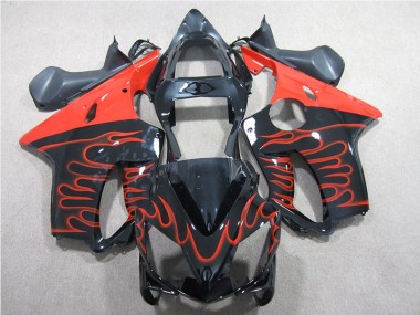 Carénage Honda CBR 600 F4i 2001-2003 - Noir Rouge Flamme