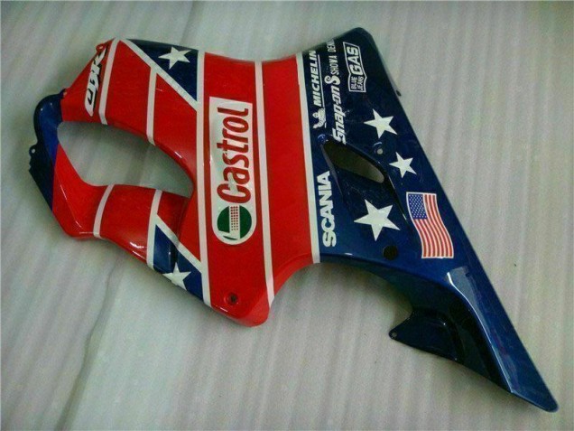 Carénage Honda CBR 600 F4i 2001-2003 - Rouge Blanc Bleu Castrol Cycle World