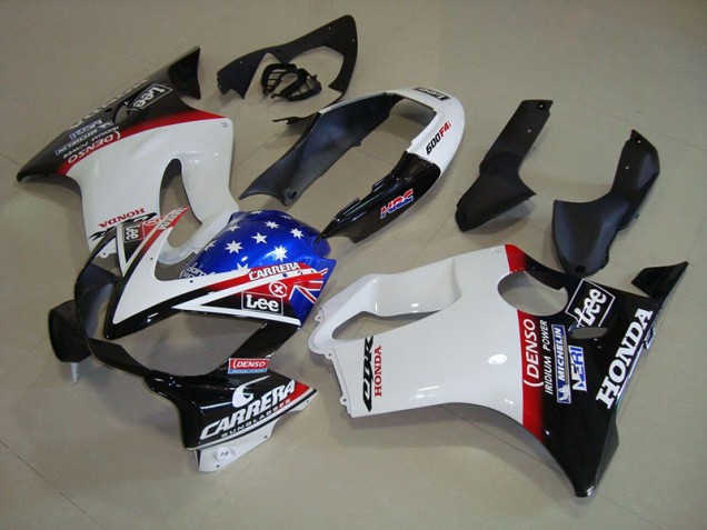 Carénage Honda CBR 600 F4i 2004-2007 - Blanc Bleu DENSO HRC Carrera Carénage Honda CBR 600 F4i 2004-2007 - Blanc Bleu DENSO HRC Carrera