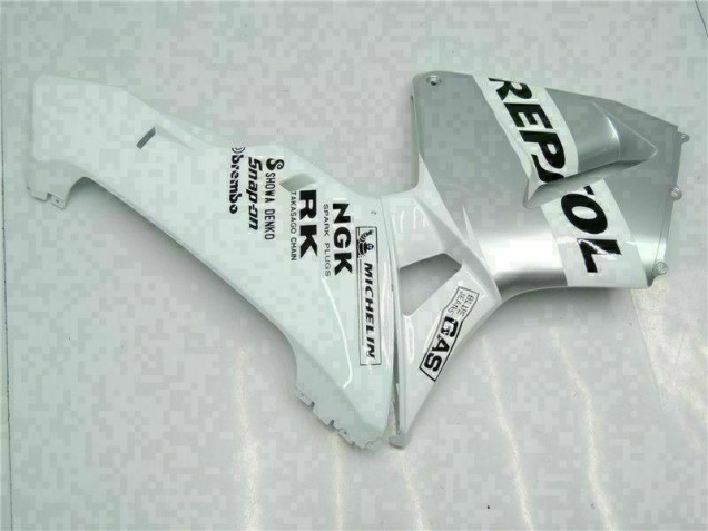 Carénage Honda CBR 600 RR 2003-2004 - Blanc Argent Repsol Carénage Honda CBR 600 RR 2003-2004 - Blanc Argent Repsol