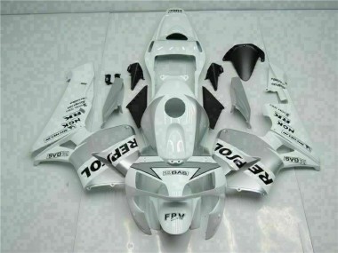 Carénage Honda CBR 600 RR 2003-2004 - Blanc Argent Repsol