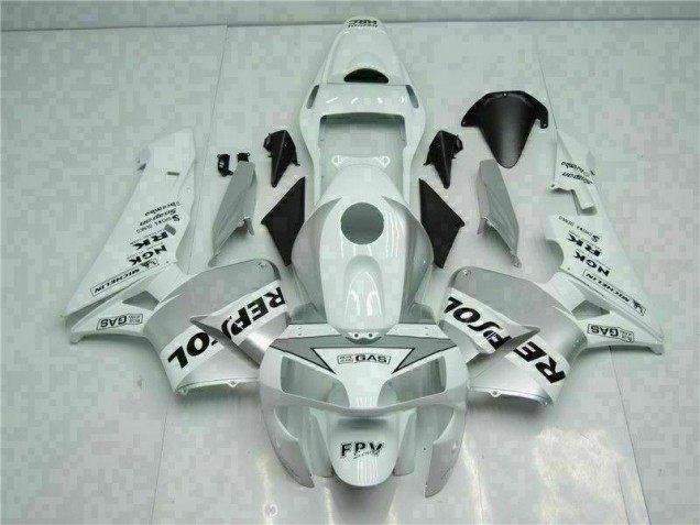 Carénage Honda CBR 600 RR 2003-2004 - Blanc Argent Repsol Carénage Honda CBR 600 RR 2003-2004 - Blanc Argent Repsol