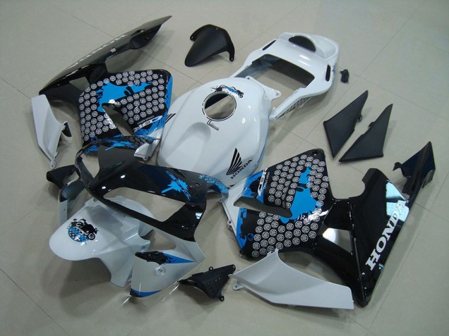 Carénage Honda CBR 600 RR 2003-2004 - Blanc Noir Bleu Carénage Honda CBR 600 RR 2003-2004 - Blanc Noir Bleu