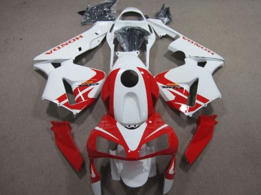 Carénage Honda CBR 600 RR 2003-2004 - Blanc Rouge