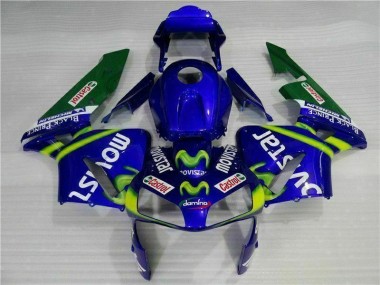 Carénage Honda CBR 600 RR 2003-2004 - Bleu Vert Movistar Castrol