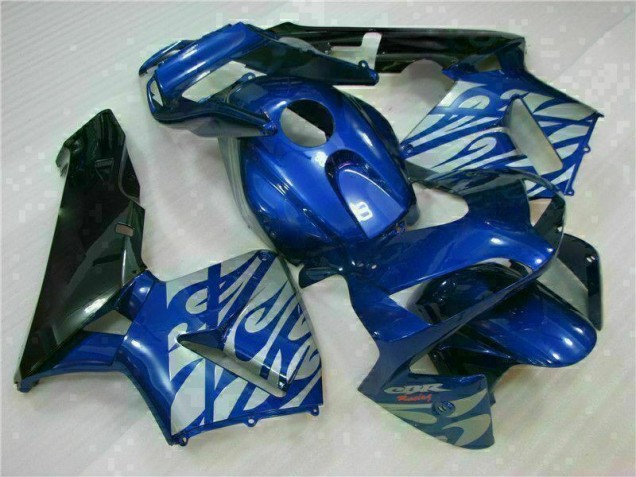 Carénage Honda CBR 600 RR 2003-2004 - Bleu avec Argent Flamme Carénage Honda CBR 600 RR 2003-2004 - Bleu avec Argent Flamme
