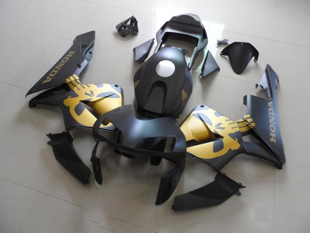Carénage Honda CBR 600 RR 2003-2004 - Noir Or Décalque Carénage Honda CBR 600 RR 2003-2004 - Noir Or Décalque