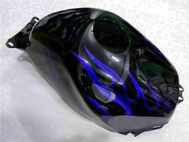 Carénage Honda CBR 600 RR 2003-2004 - Noir avec Bleu Flamme Carénage Honda CBR 600 RR 2003-2004 - Noir avec Bleu Flamme