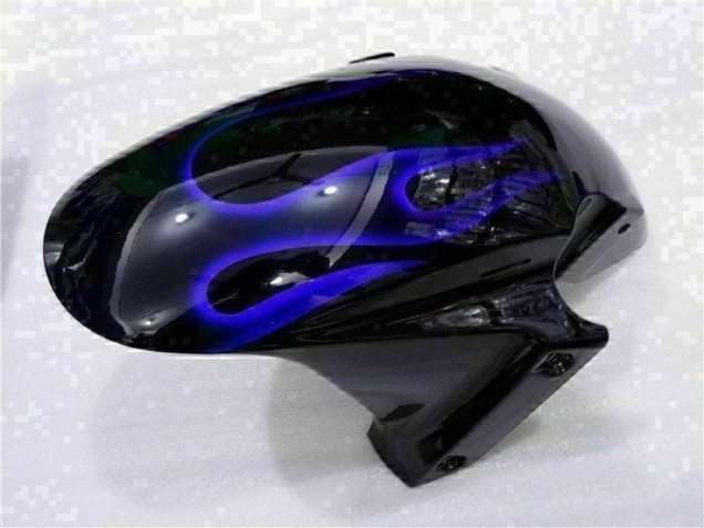 Carénage Honda CBR 600 RR 2003-2004 - Noir avec Bleu Flamme Carénage Honda CBR 600 RR 2003-2004 - Noir avec Bleu Flamme