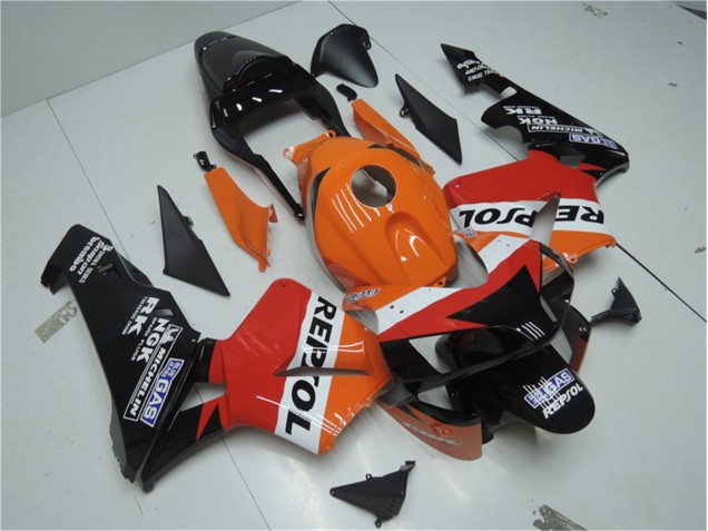 Carénage Honda CBR 600 RR 2003-2004 - Orange Rouge Noir Repsol Carénage Honda CBR 600 RR 2003-2004 - Orange Rouge Noir Repsol