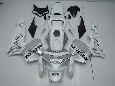 Carénage Honda CBR 600 RR 2005-2006 - Blanc Argent Noir Repsol