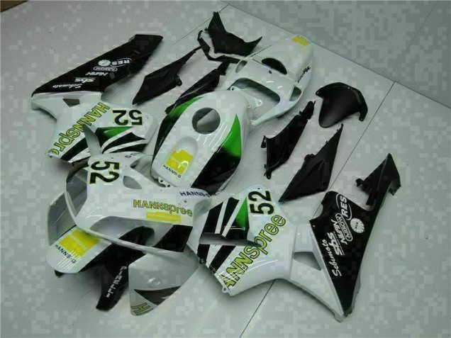Carénage Honda CBR 600 RR 2005-2006 - Blanc Jaune Vert 52 Carénage Honda CBR 600 RR 2005-2006 - Blanc Jaune Vert 52