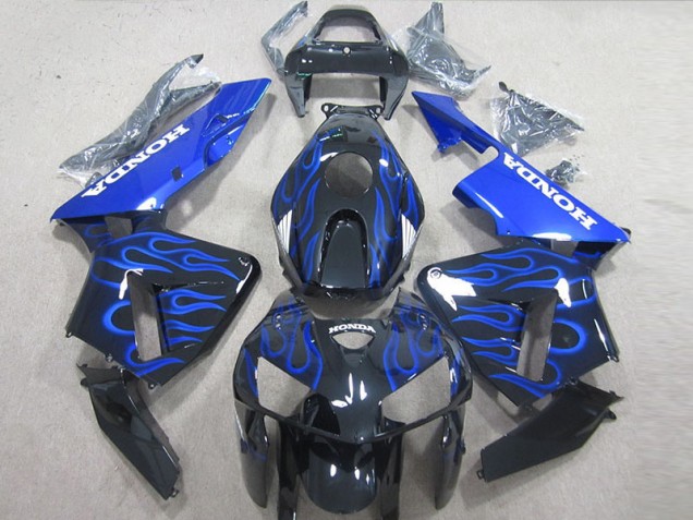 Carénage Honda CBR 600 RR 2005-2006 - Noir Bleu Flamme Carénage Honda CBR 600 RR 2005-2006 - Noir Bleu Flamme