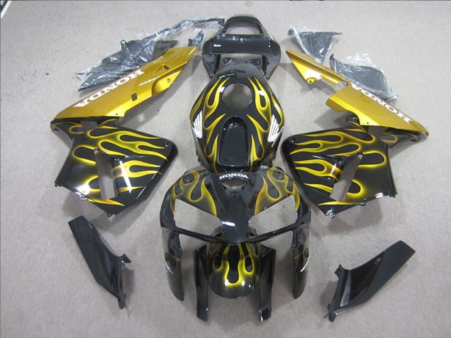 Carénage Honda CBR 600 RR 2005-2006 - Noir Jaune Flamme Carénage Honda CBR 600 RR 2005-2006 - Noir Jaune Flamme