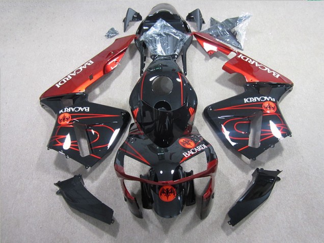 Carénage Honda CBR 600 RR 2005-2006 - Noir Rouge BACARDI