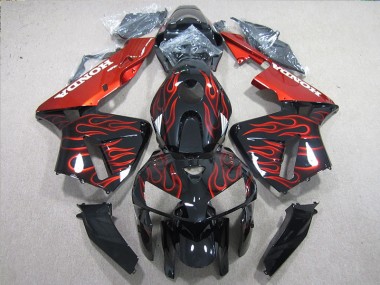Carénage Honda CBR 600 RR 2005-2006 - Noir Rouge Flamme