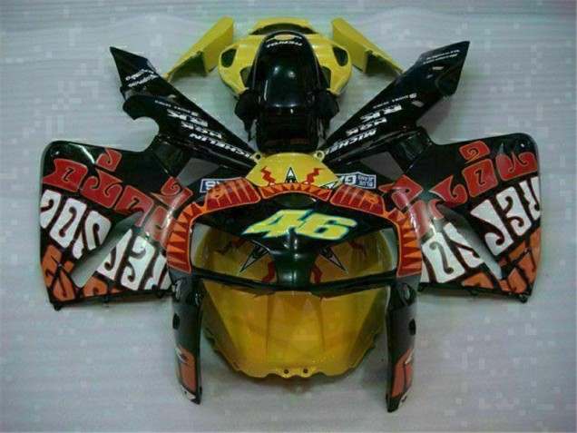 Carénage Honda CBR 600 RR 2005-2006 - Noir Rouge Jaune 46 Carénage Honda CBR 600 RR 2005-2006 - Noir Rouge Jaune 46
