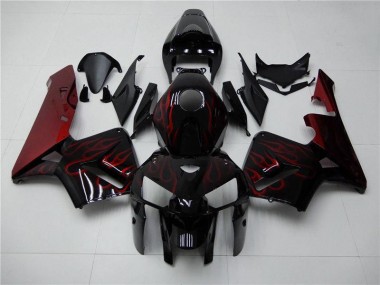Carénage Honda CBR 600 RR 2005-2006 - Rouge Flamme Noir
