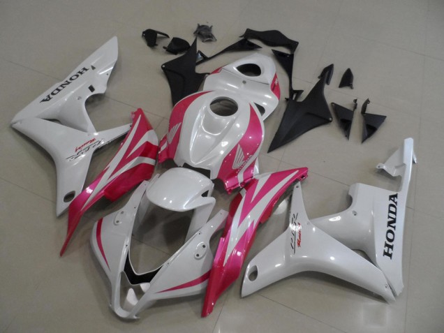 Carénage Honda CBR 600 RR 2007-2008 - Blanc Nacré avec Rose Carénage Honda CBR 600 RR 2007-2008 - Blanc Nacré avec Rose