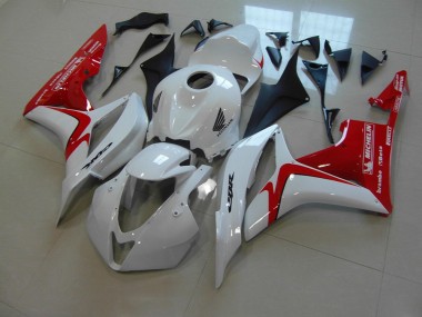 Carénage Honda CBR 600 RR 2007-2008 - Blanc Rouge Courses Version