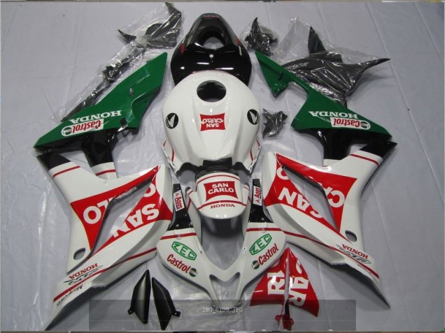 Carénage Honda CBR 600 RR 2007-2008 - Blanc Rouge Vert San Carlo Castrol Carénage Honda CBR 600 RR 2007-2008 - Blanc Rouge Vert San Carlo Castrol