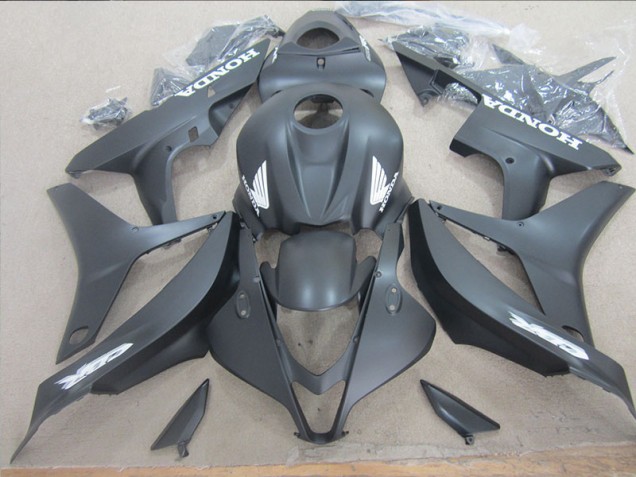 Carénage Honda CBR 600 RR 2007-2008 - Noir Blanc Décalque Carénage Honda CBR 600 RR 2007-2008 - Noir Blanc Décalque